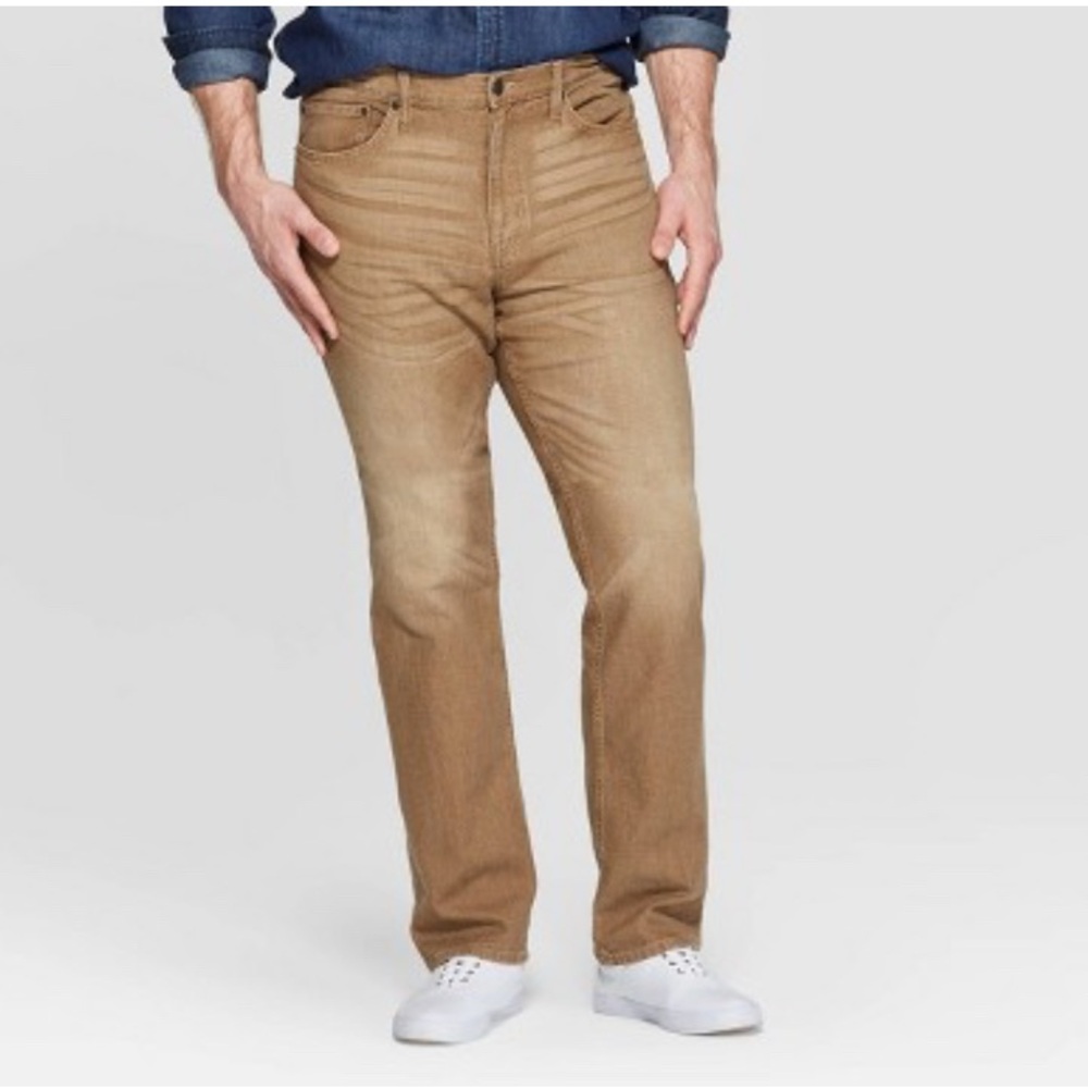 Goodfellow & Co Men's Tan Straight Jeans. Size 32W x 32L